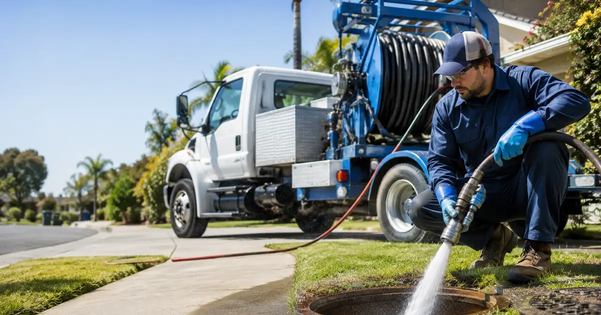 Hydro jet sewer cleaning Corona