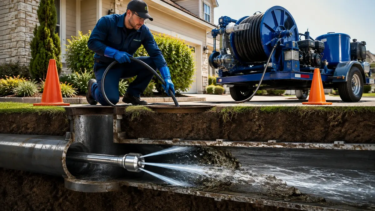 Main Sewer Line Hydro Jet Cleaning in Corona